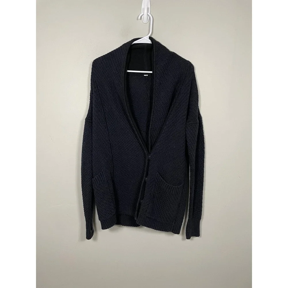 Lululemon Post Practice Cardigan in Black Athleisure Fall Cozy Relaxed Layering